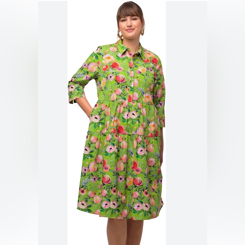 Ulla Popken Von Landen Women’s Prairie Dress European Style XXL